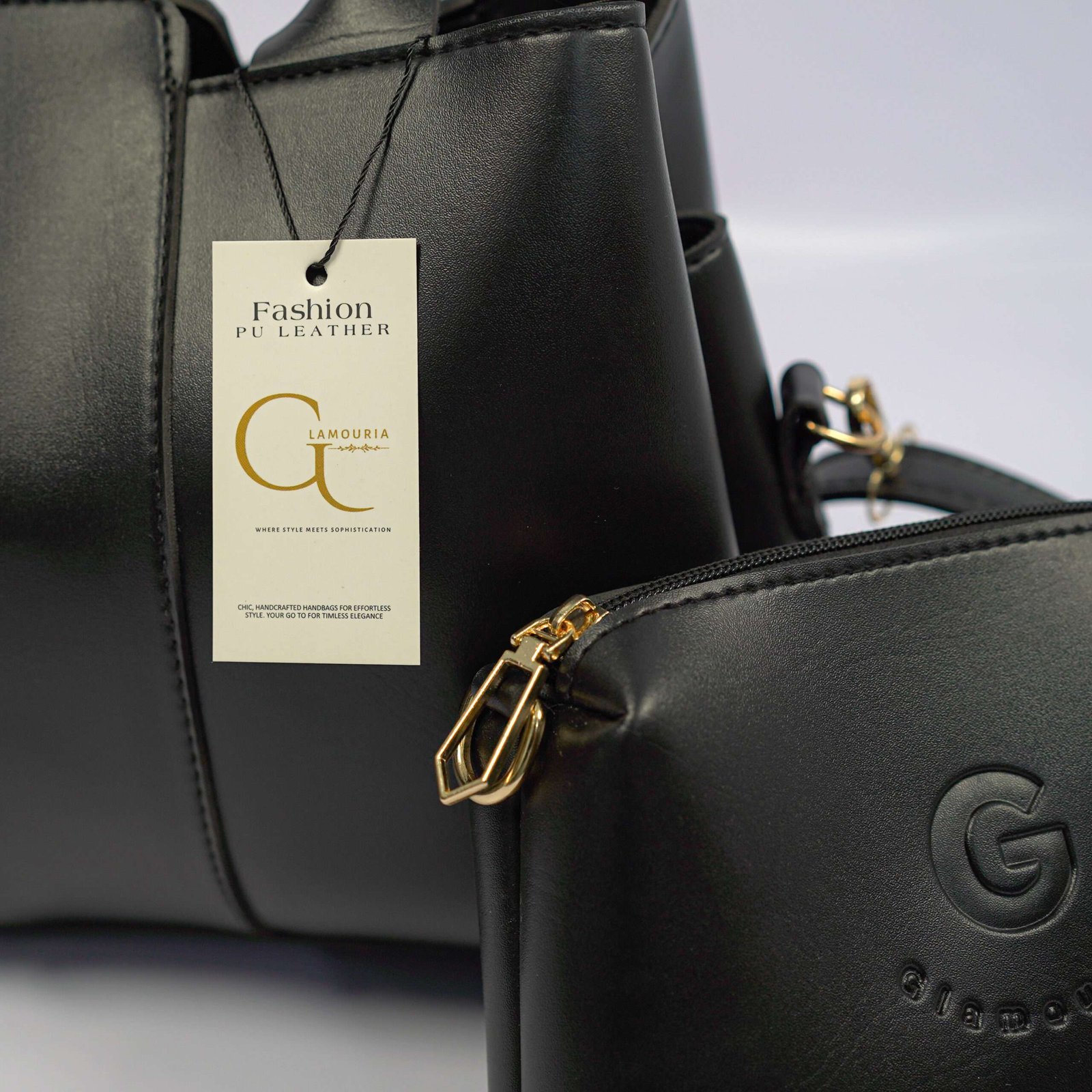 Top Handle Classy Black (with pouch) - Image 11