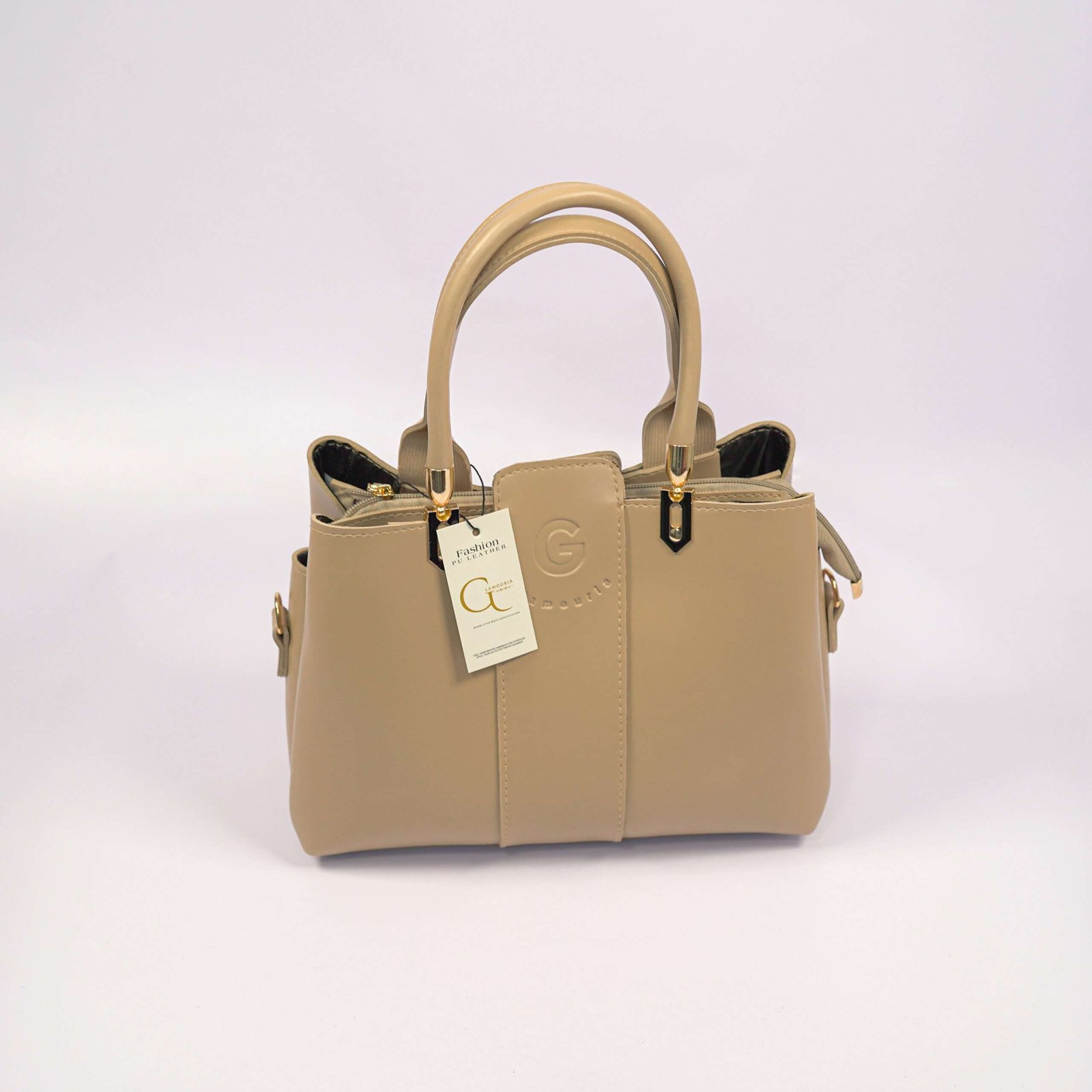 Top Handle Classy Beige (with pouch) - Image 3