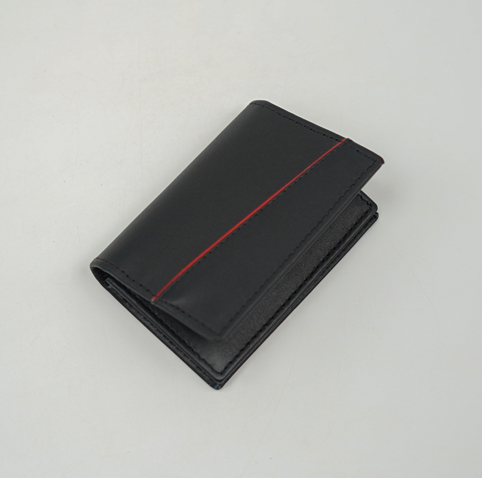 Glamouria Black Leather Card Holder - 3x4 inches - Image 2