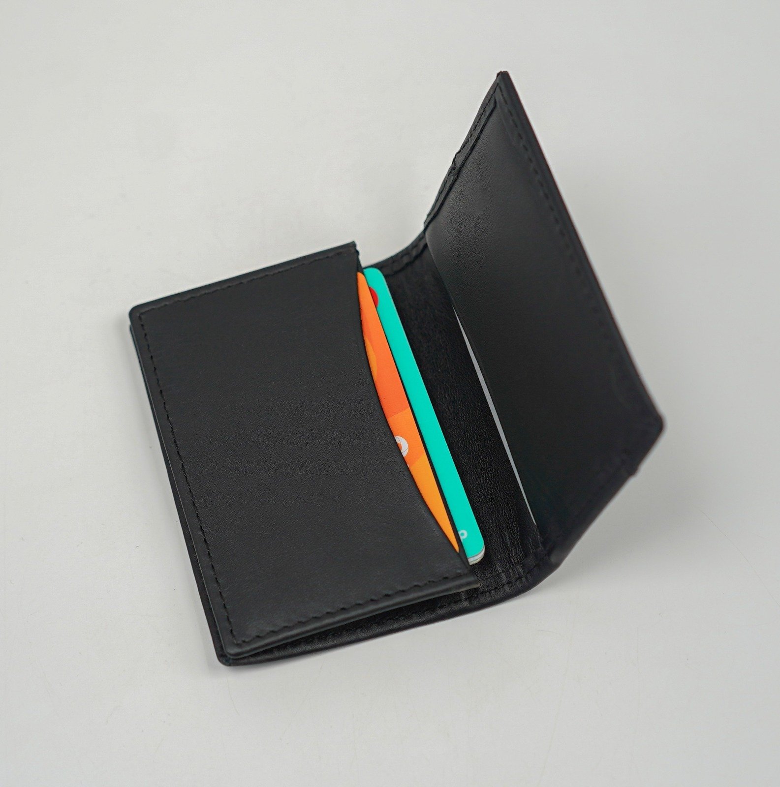 Glamouria Black Leather Card Holder - 3x4 inches - Image 6
