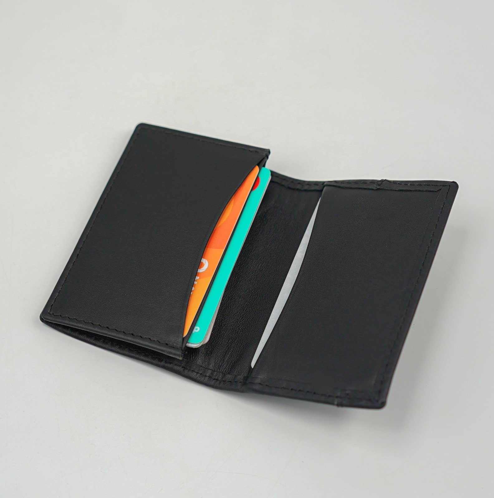 Glamouria Black Leather Card Holder - 3x4 inches - Image 8