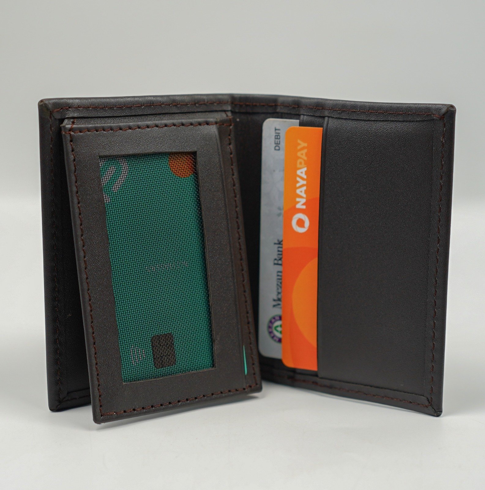Glamouria Dark Brown Leather Card Holder – 3x4 inches - Image 6